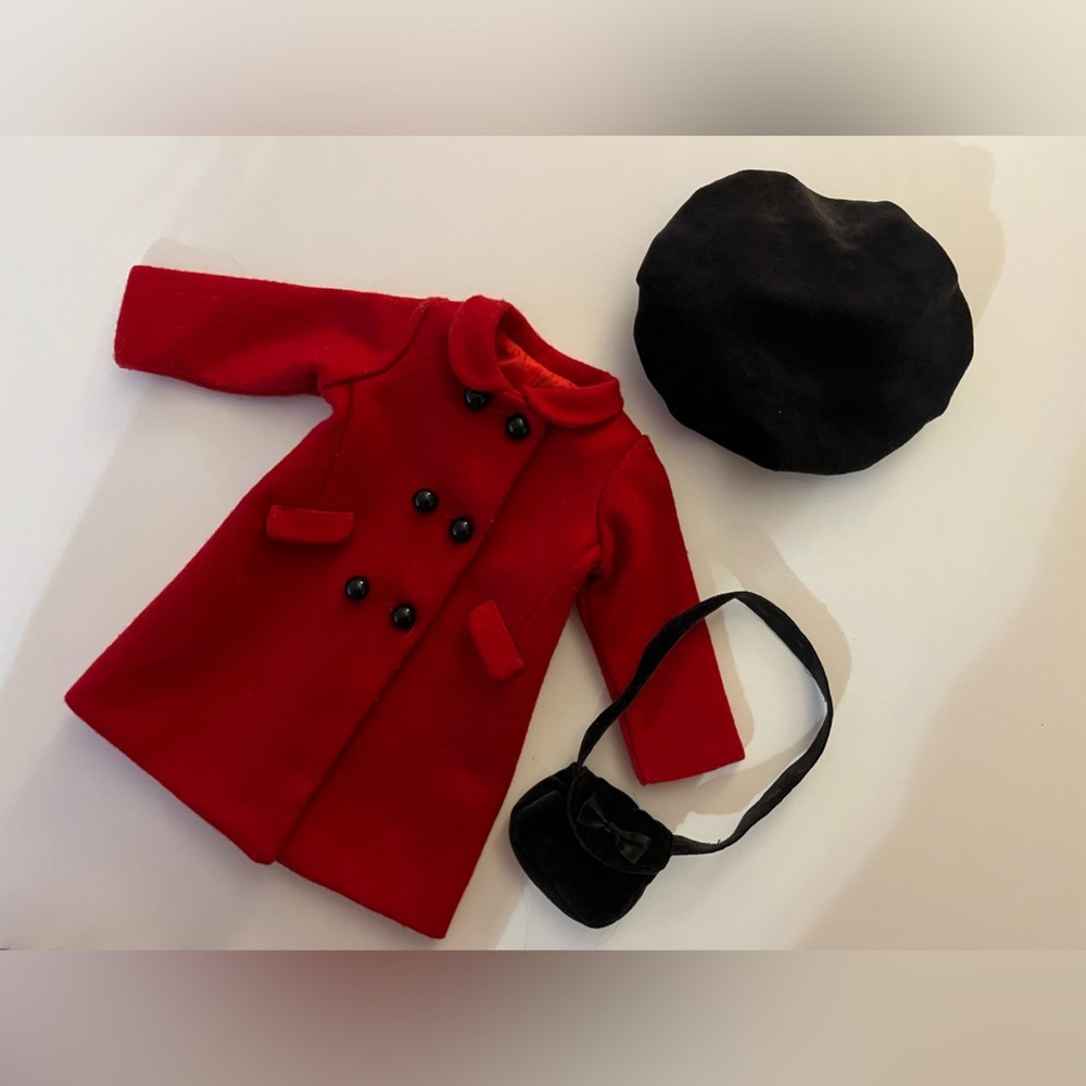 Maplelea RETIRED Concertina Coat, hat, and purse for 18" inch dolls